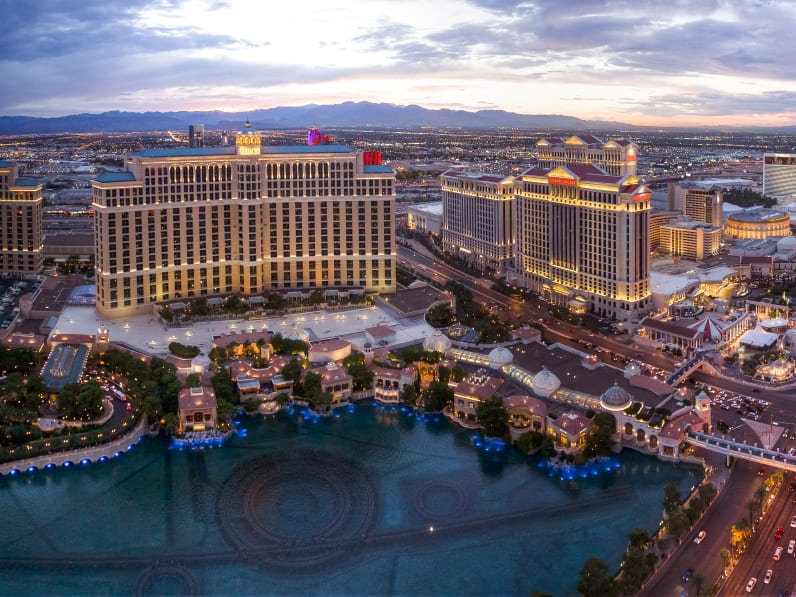 Las Vegas Strip nach Sonnenuntergang