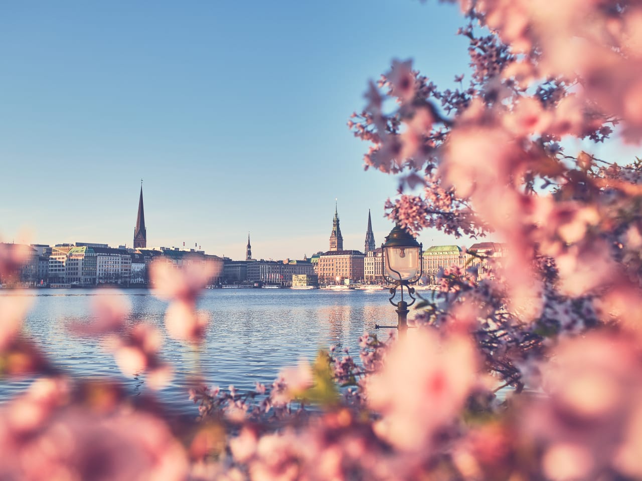 Die Binnenalster in Hamburg, Deutschland