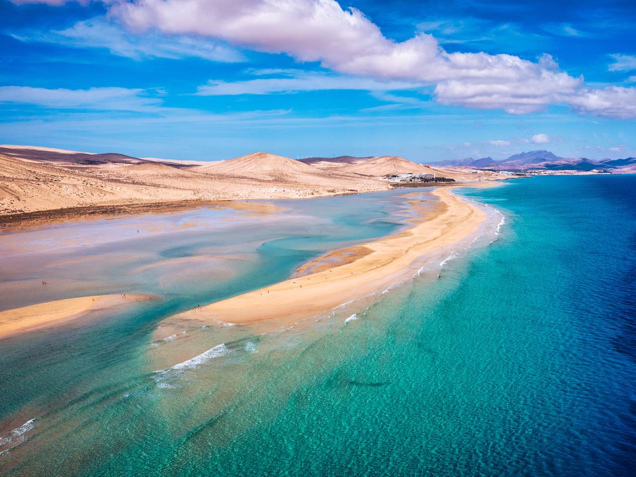 Jandia Halbinsel, Risco del Paso, Playas de Sotavento und Laguna de Sotavento, Fuerteventura, Kanarische Inseln, Spanien ©iStock.com/DaLiu