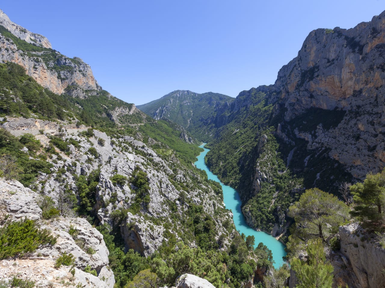 Luftaufnahme der Gorges du Verdon in Frankreich © iStock.com/davidevison