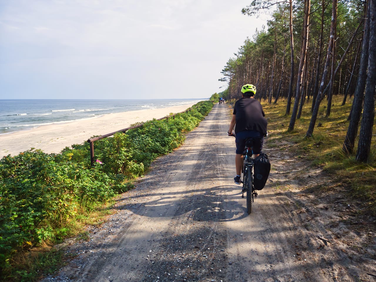Radfahrer fährt entlang der Küste © PATSTOCK/Moment via Getty Images