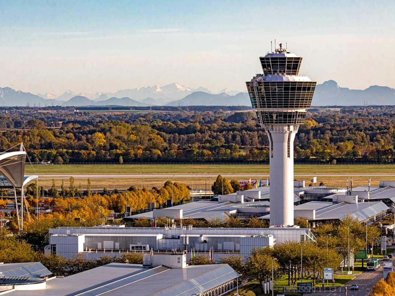 Alpenpanorama, Flughafen München © Flughafen München