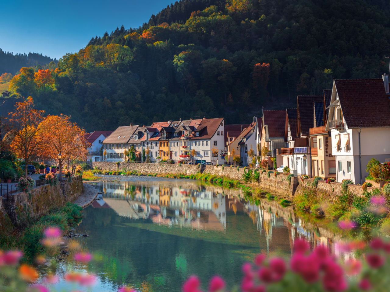 Kinzig in Wolfach, Schwarzwald, Deutschland