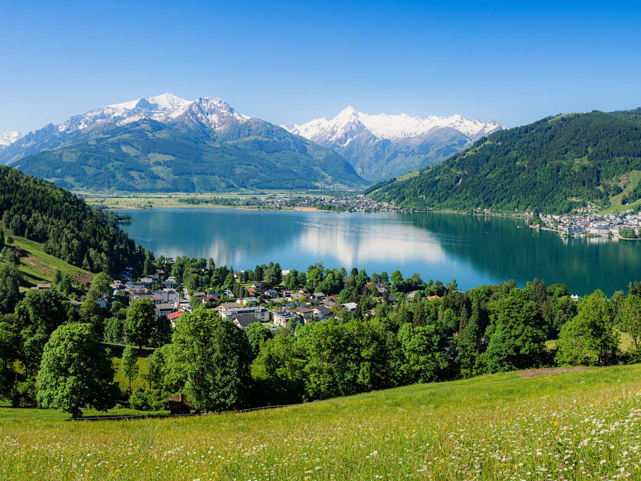Die malerische Landschaft von Zell am See.