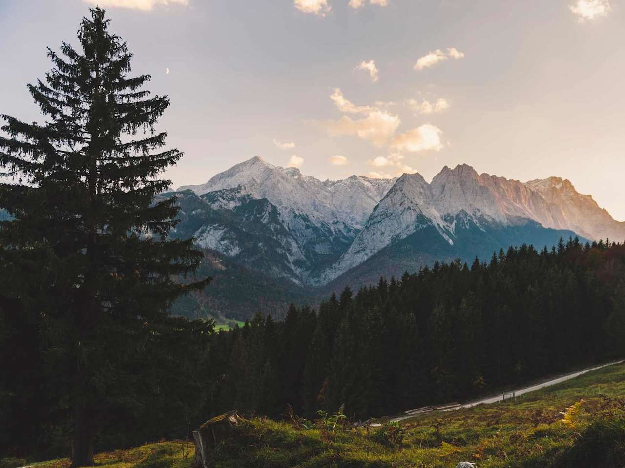 Ausblick auf das Wettersteingebirge in Garmisch-Partenkirchen.