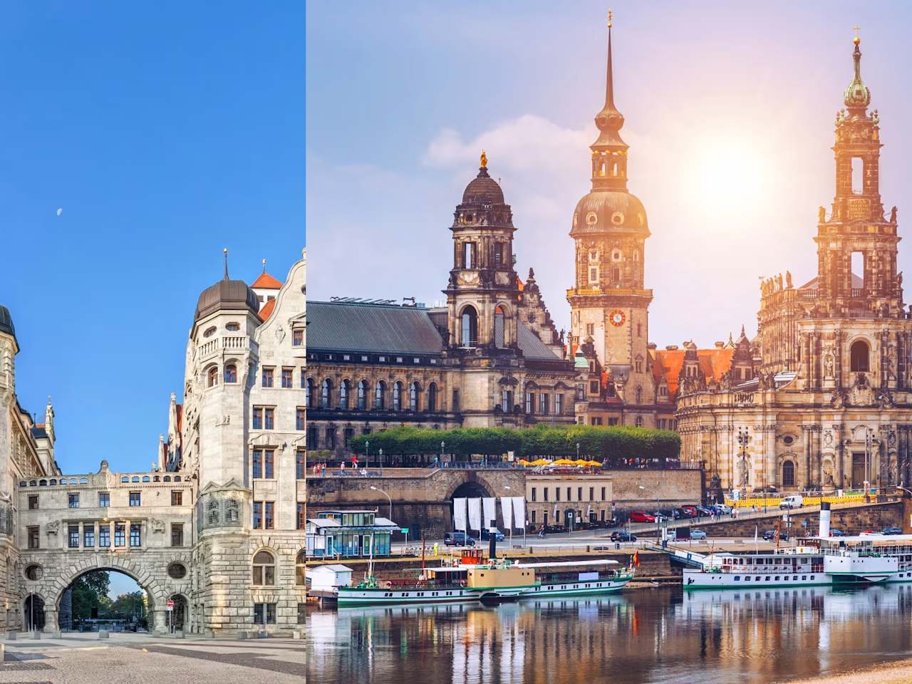 Splitscreen: Leipzig Links, Dresden rechts