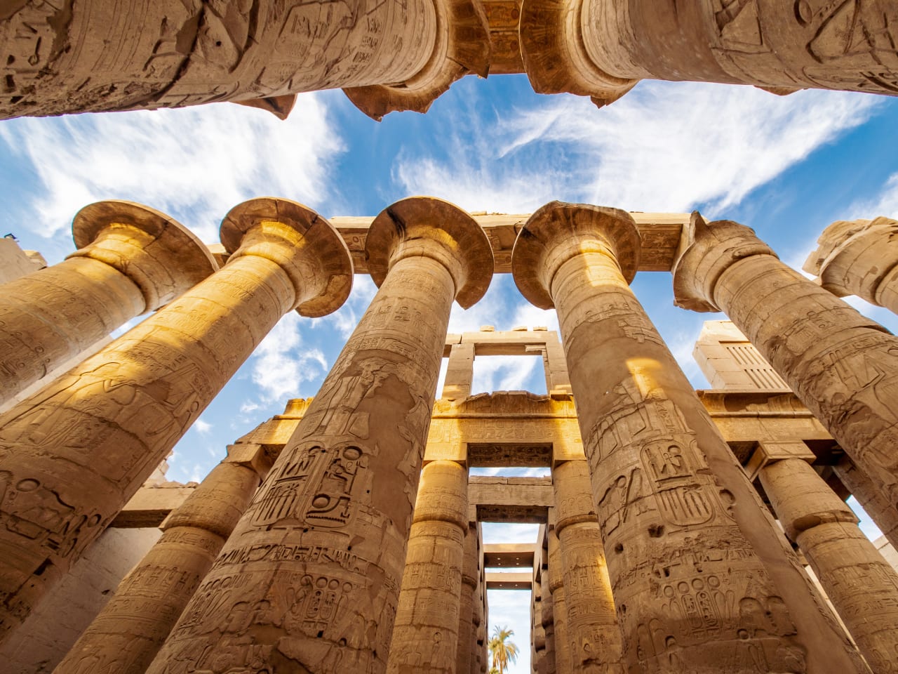 Säulen des Karnak Tempel in Luxor in Ägypten