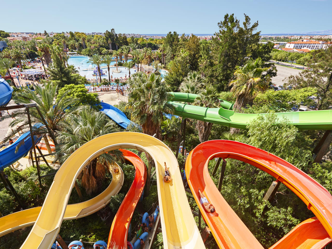 Rutschen im Caribe Aquatic Park in der Port Aventura World