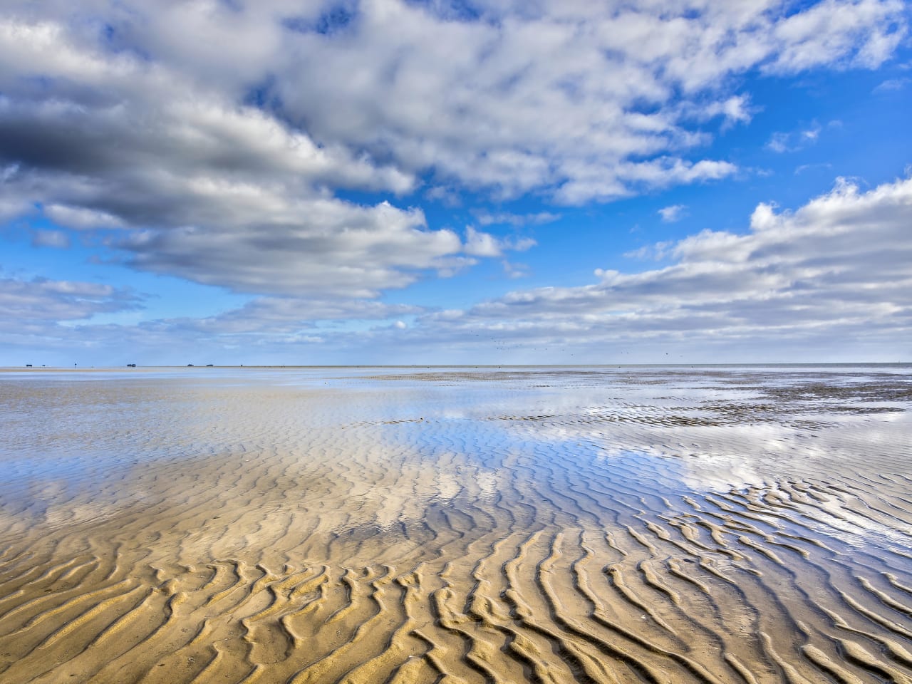 Deutschland Nordsee, Watt und Himmel