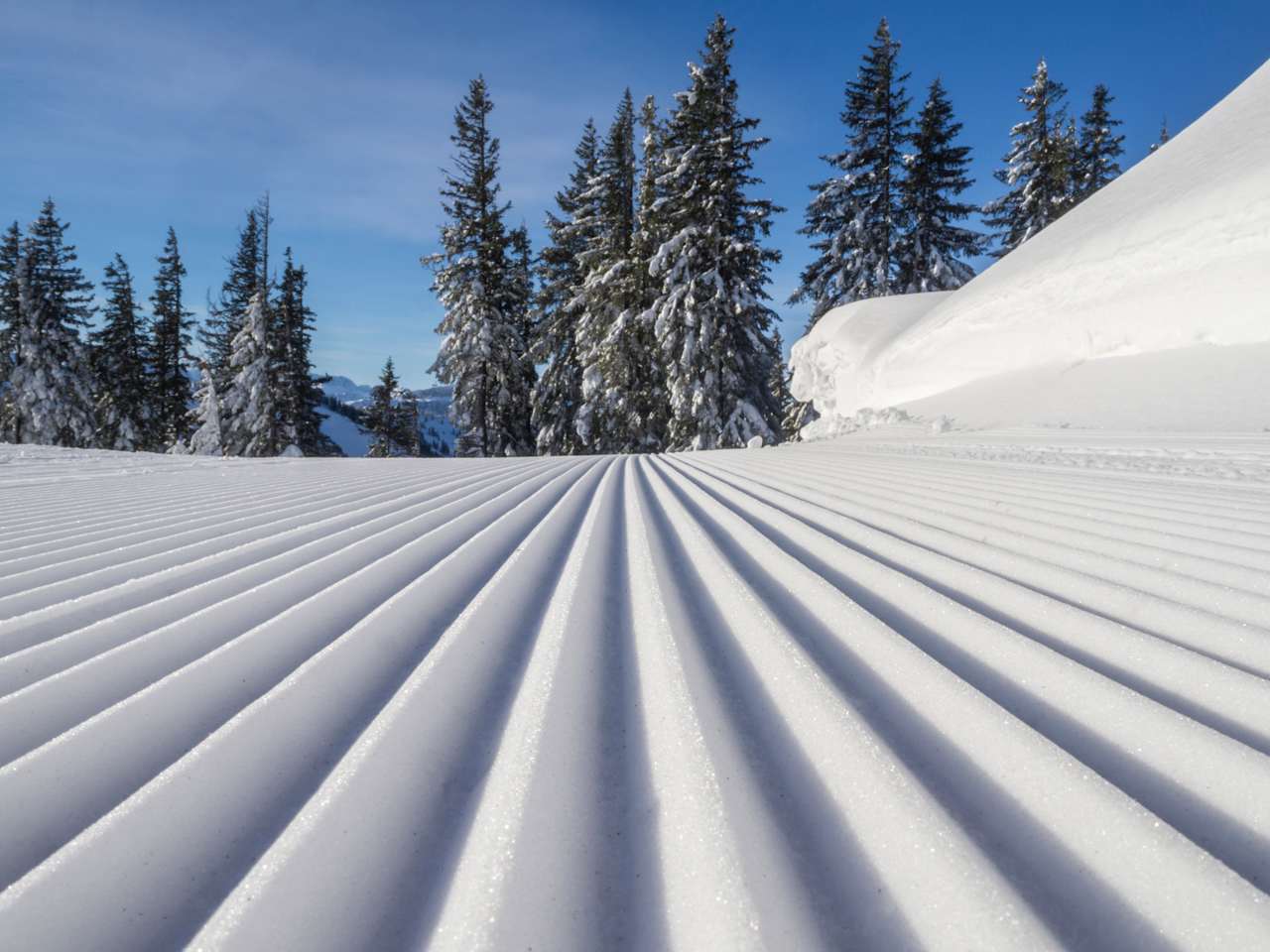 Skipiste im Winter