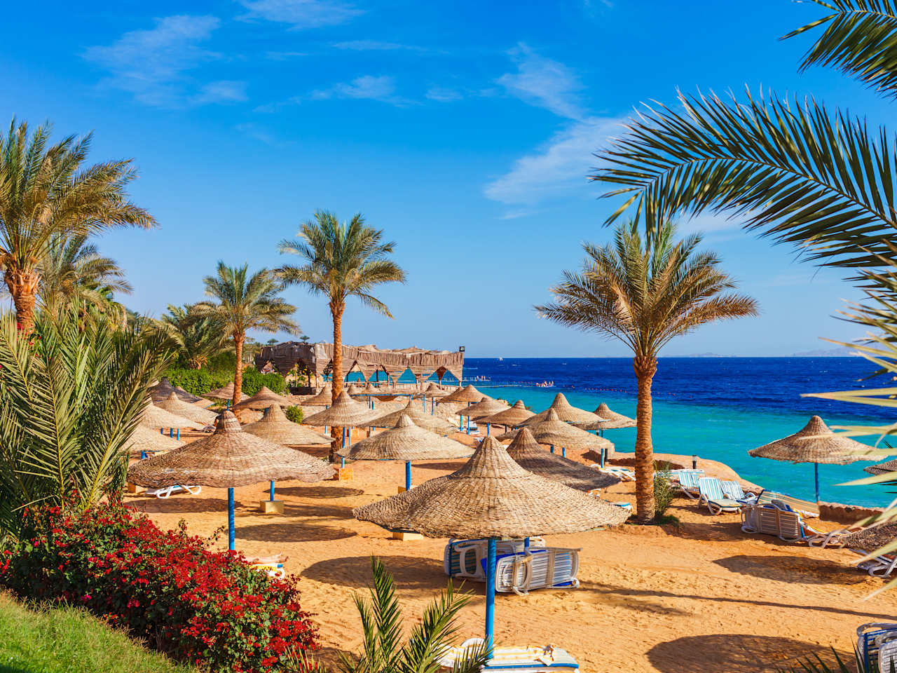 Resortstrand in Sharm el Sheikh, Ägypten