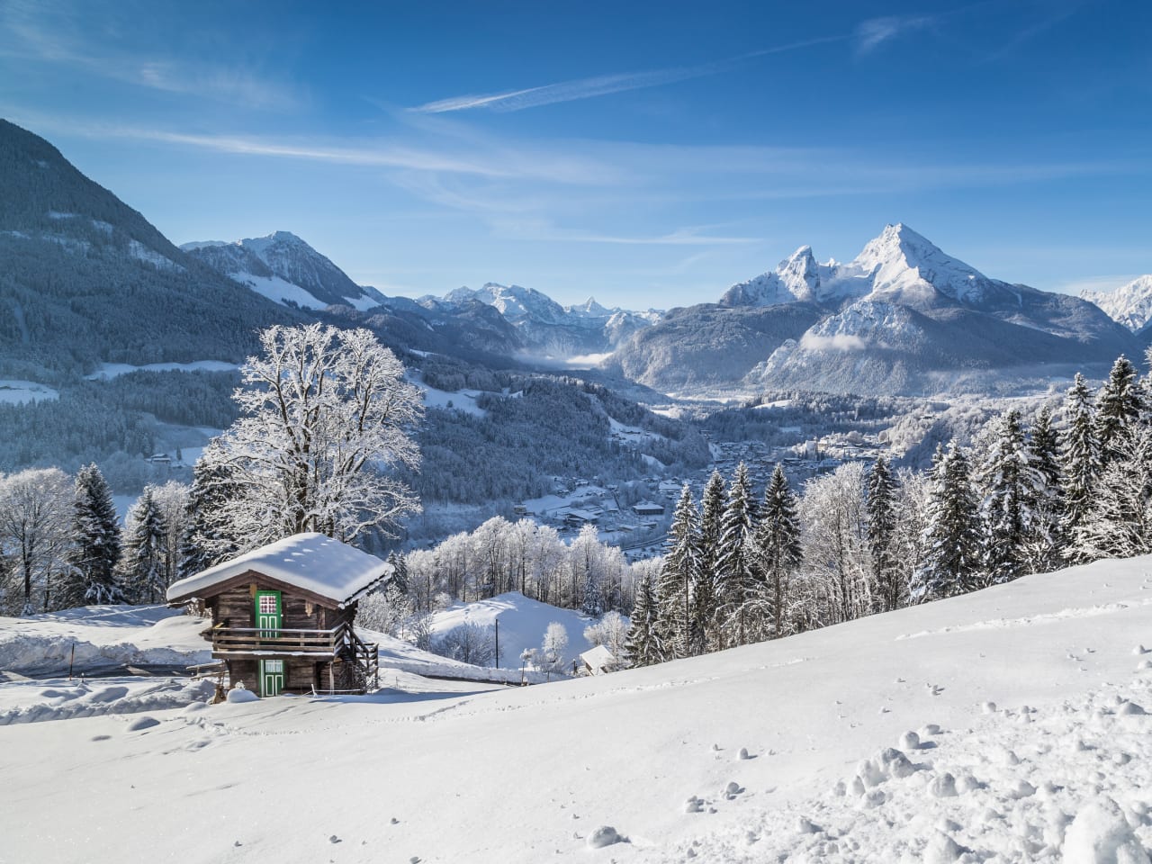 Blick auf Watzmannmassiv, Berchtesgaden, Bayern