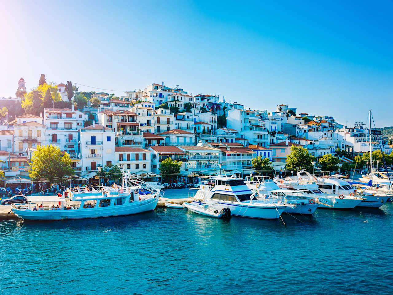 Skiathos-Stadt ist die Insel auf Skiathos, Griechenland