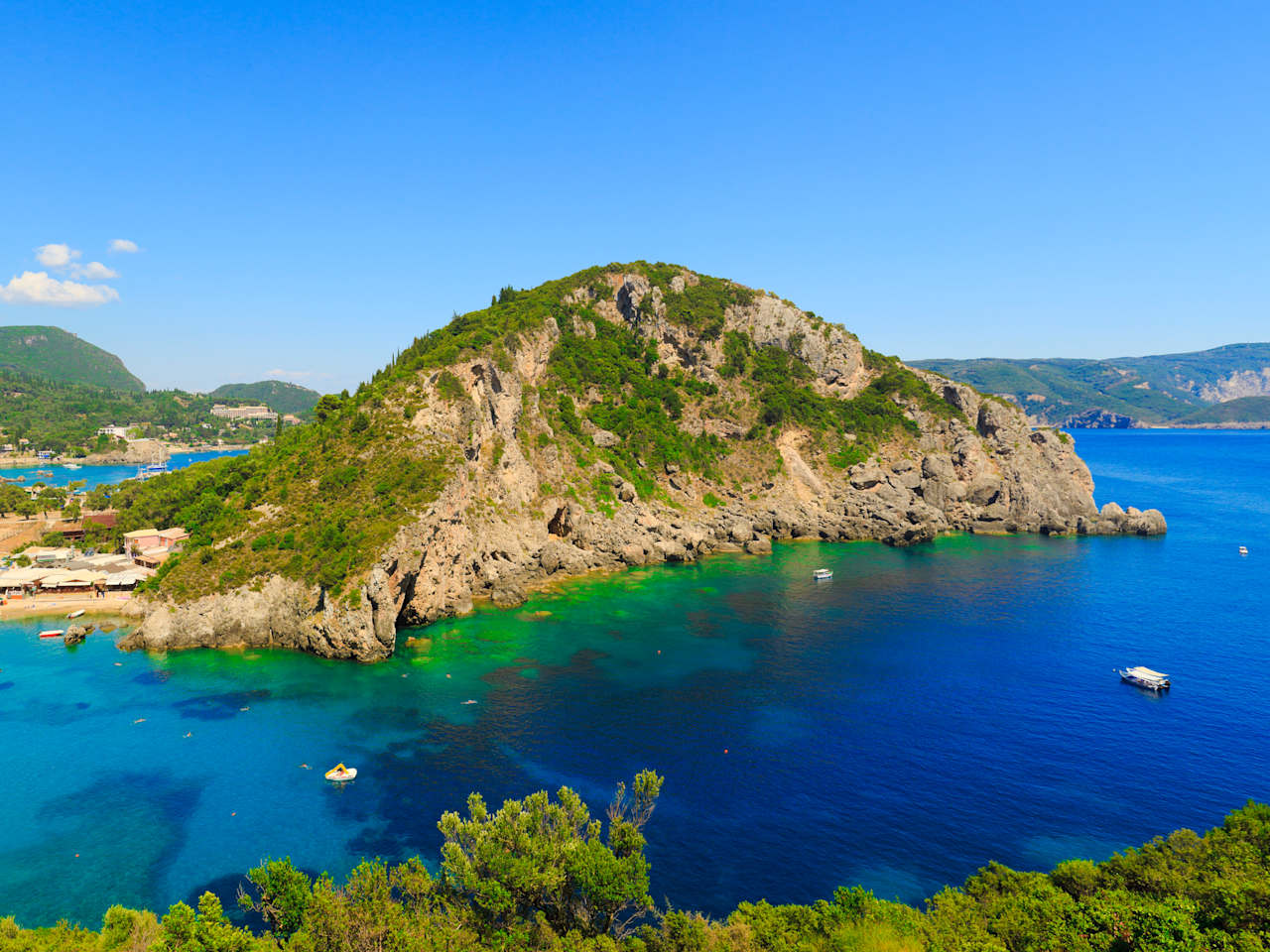 Insel Korfu und Strand