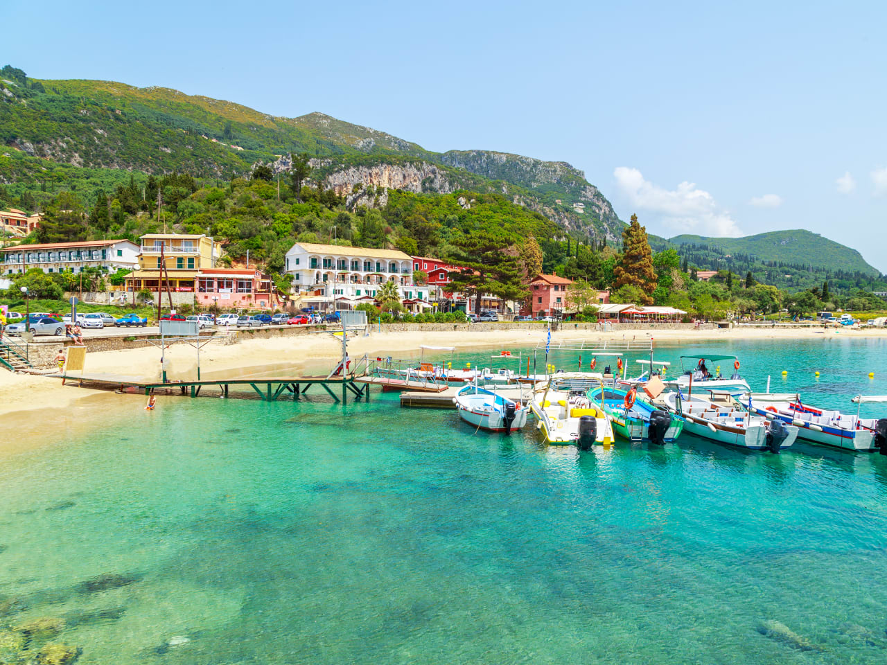 Limni Strand in Korfu, Griechenland