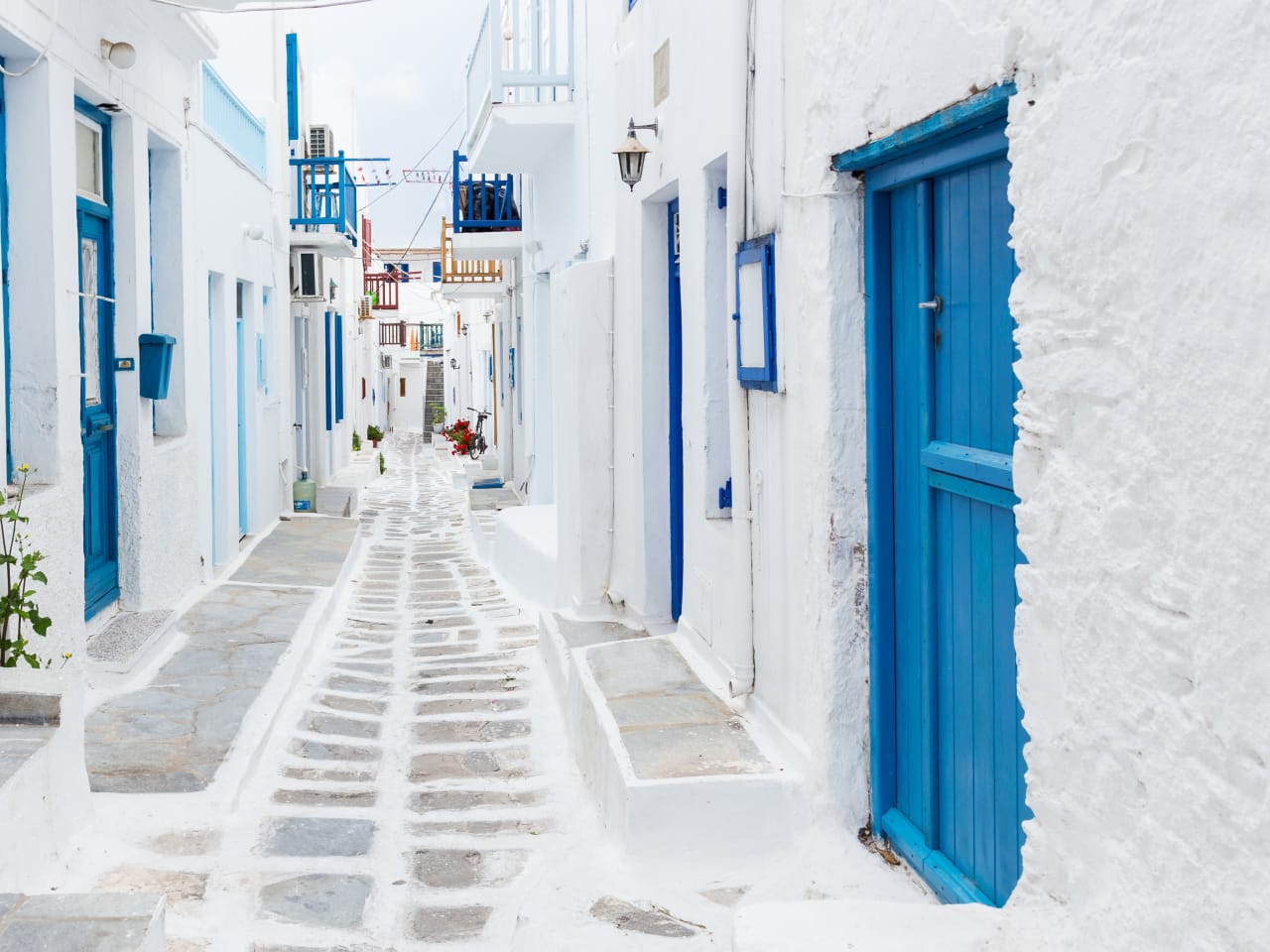 Mykonos streetview, Greece