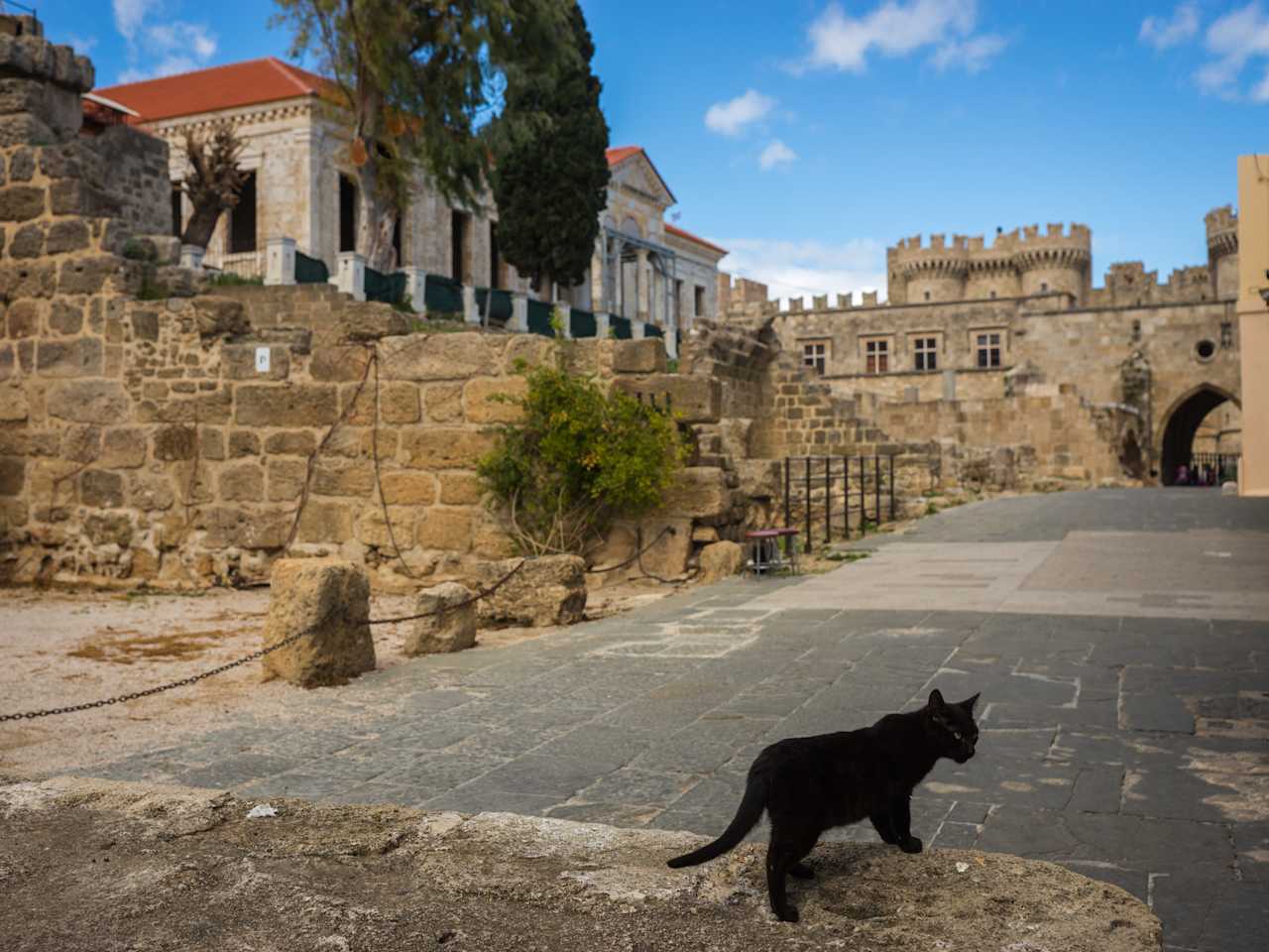 Stadtansicht in der Altstadt von Rhodos, Griechenland