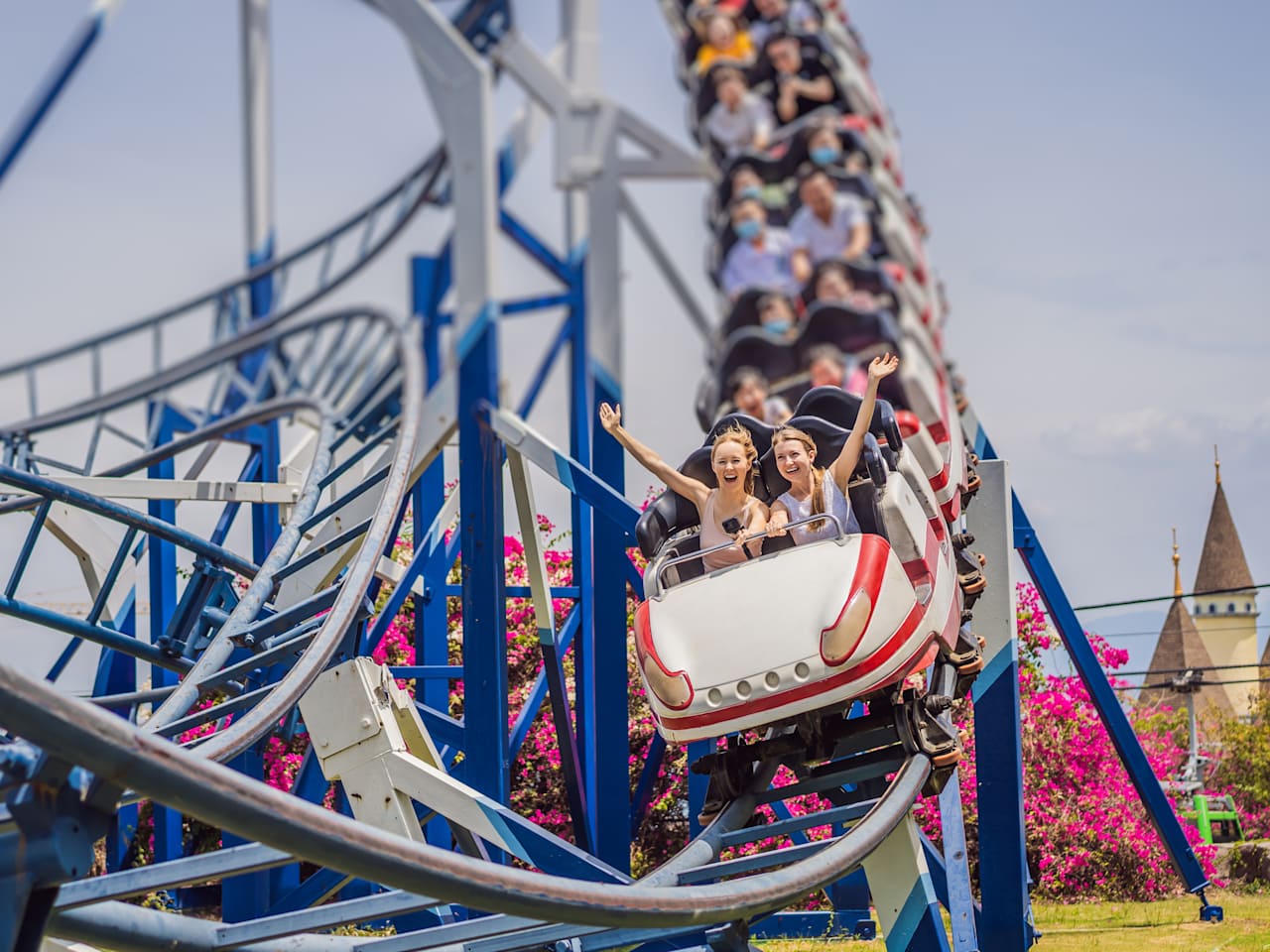 Urlaub mit Freunden im Freizeitpark