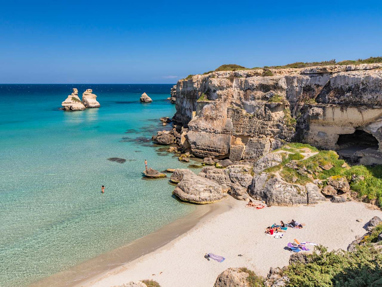 Torre dell'Orso, Adriaküste, Apulien, Italien