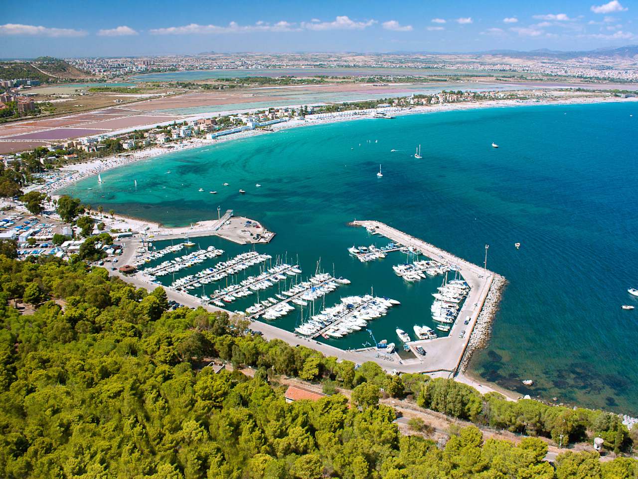 Strand, Poetto, Sardinien, Italien