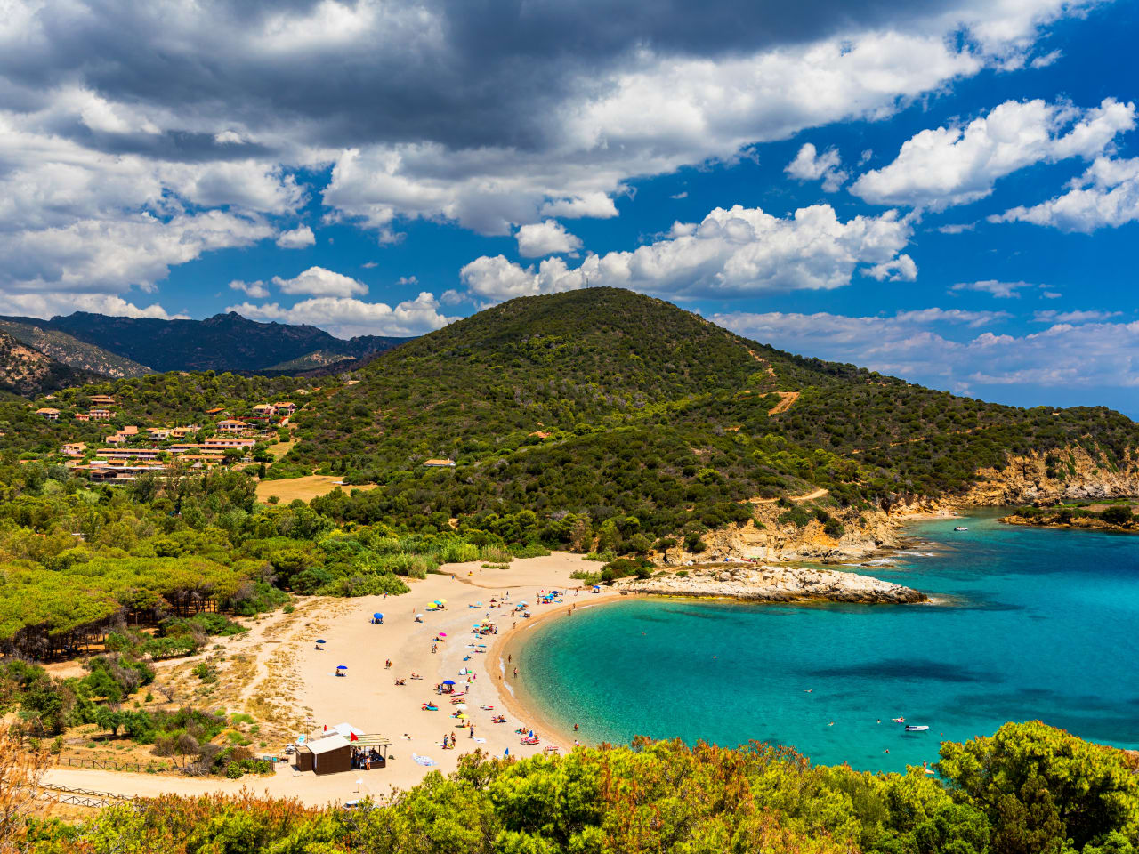 Sa Colonia Beach, Chia, Sardinien