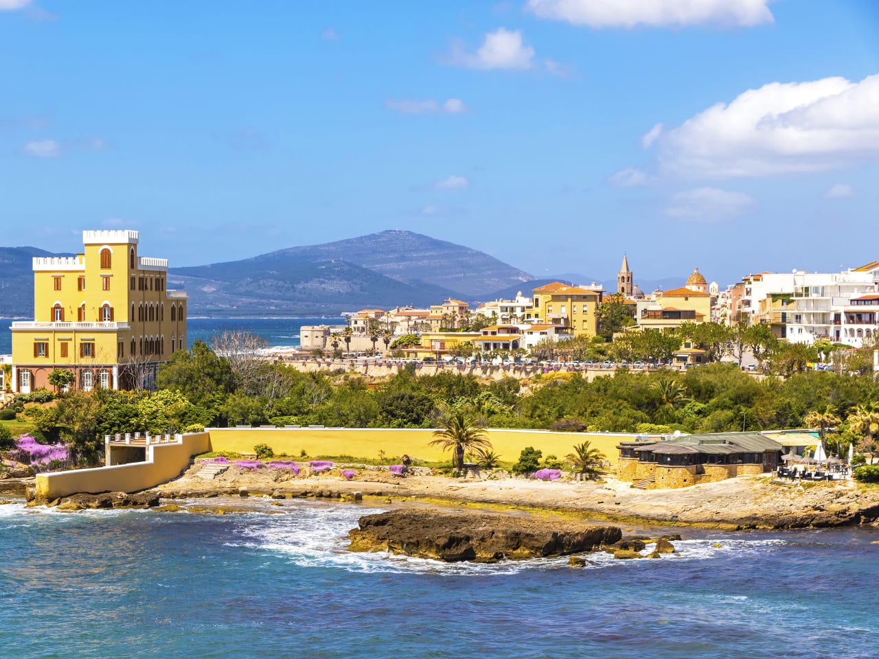 Stadt Alghero, Sardinien, Italien