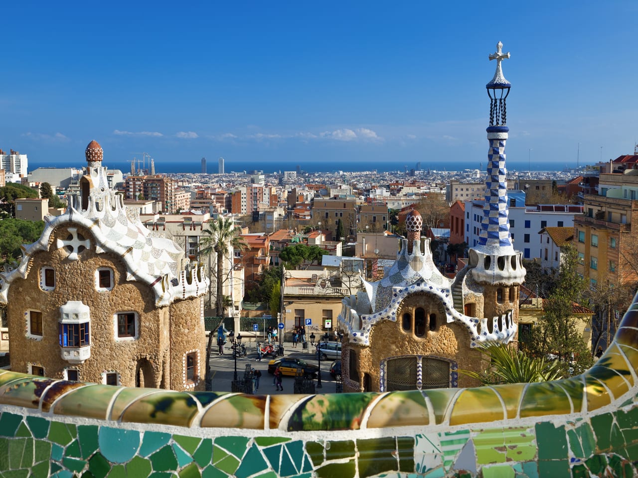 Park Guell, Barcelona, Spanien