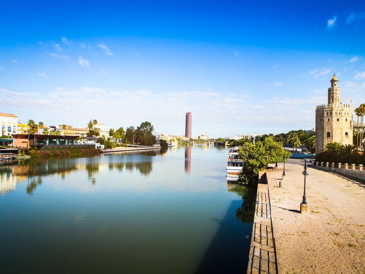 Der Guadalquivir in Sevilla, Spanien.