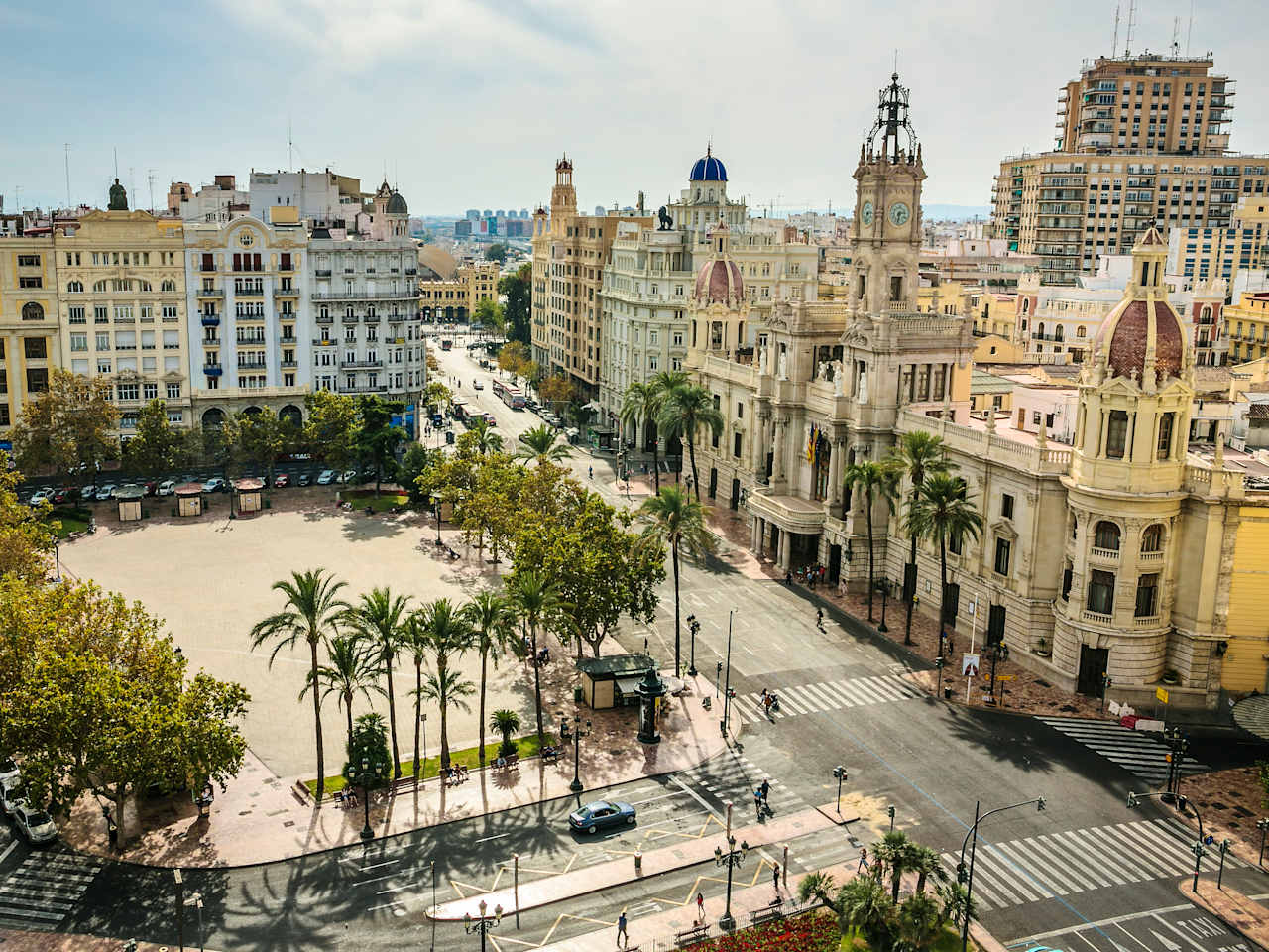 Blick von oben auf Valencia