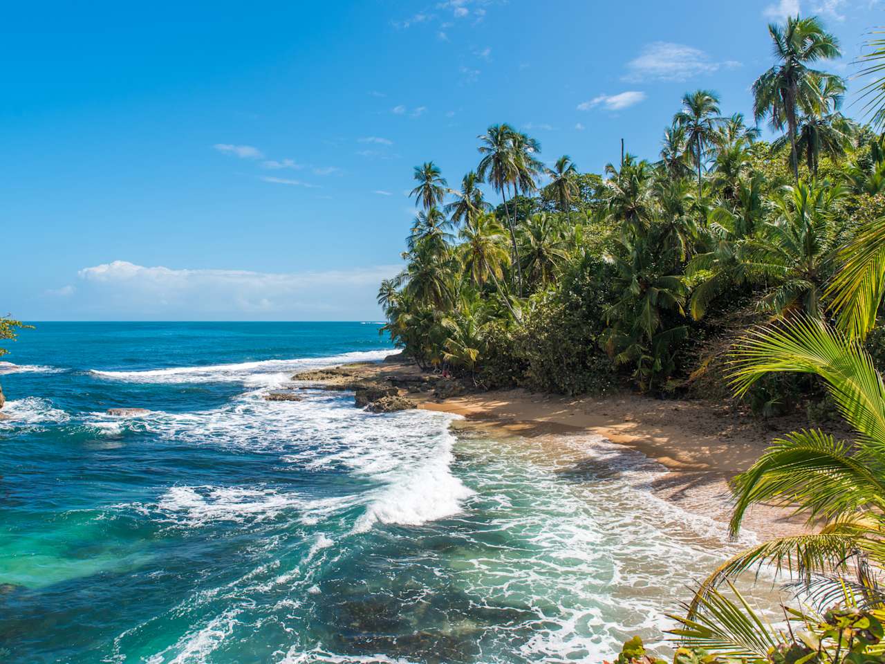 Paradise beach of Manzanillo at Puerto Viejo, Costa Rica