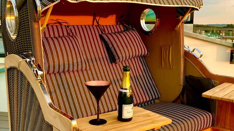 Penthouse mit Dachterrasse, Meerblick, Klimaanlage, Gasgrill, Kamin ...