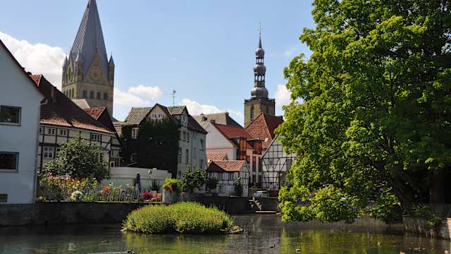Ein Fluss mitten in der ehemaligen Hansestadt Soest.
