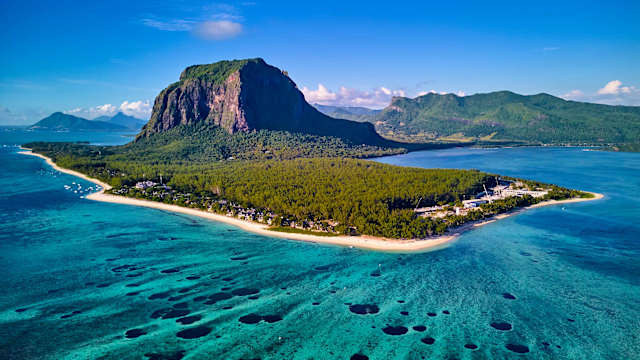 Panoramablick auf Mauritius.