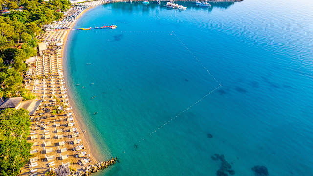 Blick auf einen Strand
