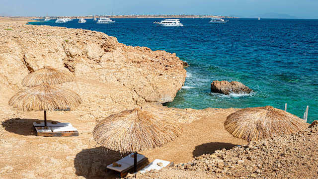 Strand an einer Küste von Ägypten.