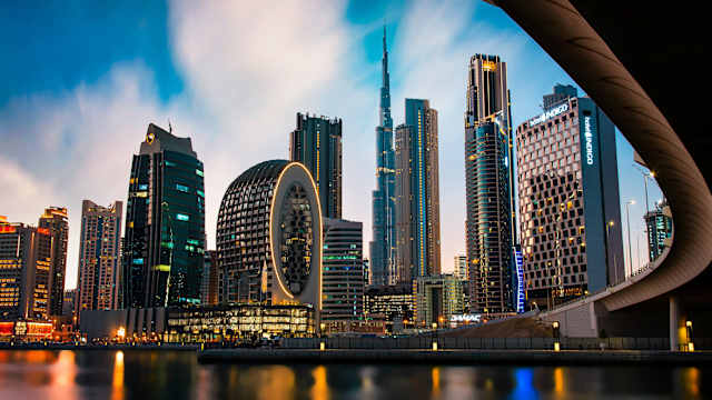 Blick auf die Skyline von Dubai.