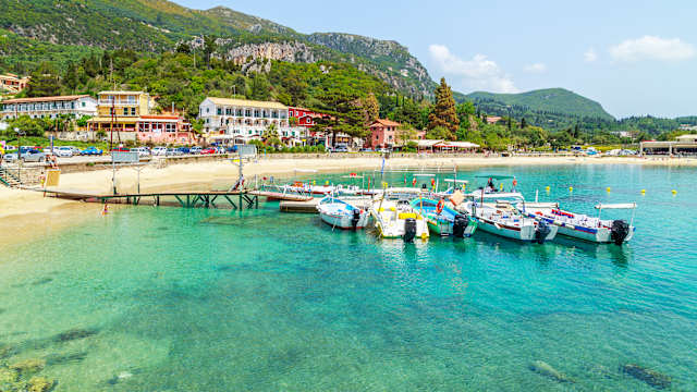 Limni Strand in Korfu, Griechenland