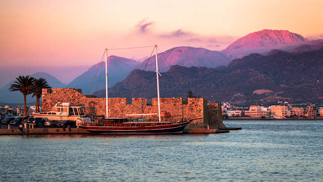 Red Mountain Tops at Ierapetra, Crete, Greece