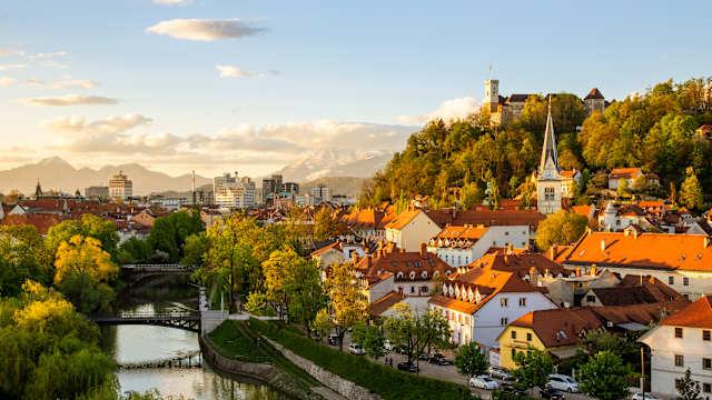 Panorama von Ljubljana, Slowenien