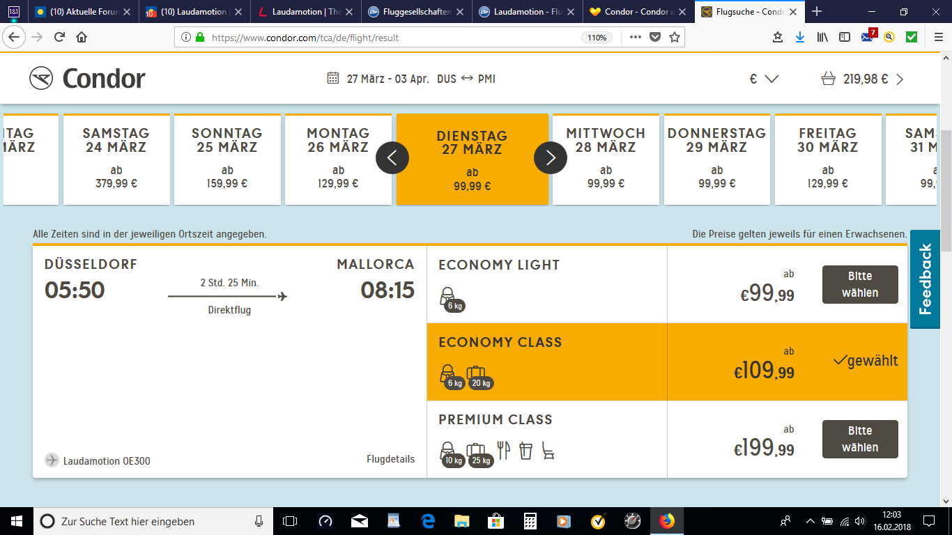 laudamotion check in baggage