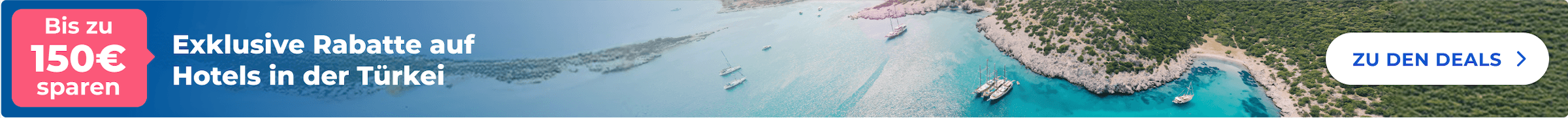 Sichere Dir bis zu 150€ Rabatt für Deinen Urlaub in den ausgezeichneten Delphin Hotels an der Türkischen Riviera.