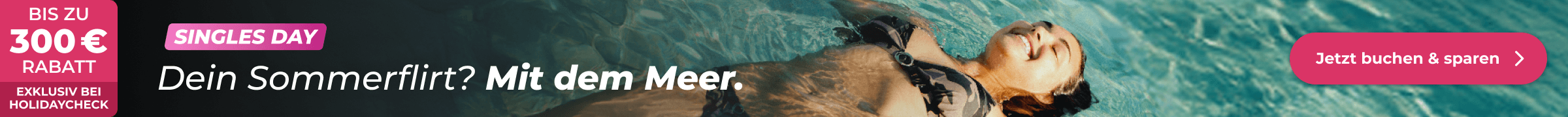 Nur bis 11.11.: Sichere Dir bis zu 300€ Singles-Day-Rabatt für Deinen nächsten Urlaub