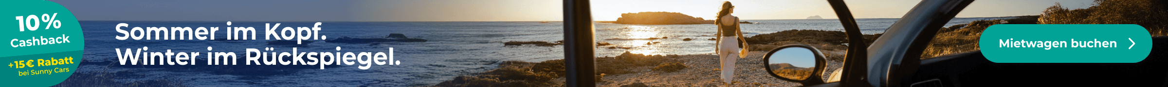 Sichere Dir jetzt extra Rabatt auf Deine nächste Mietwagen Buchung.