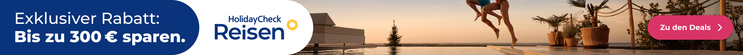 Sichere Dir jetzt bis zu 300 € Rabatt auf Deinen Last Minute Herbst-Urlaub mit HolidayCheck Reisen.