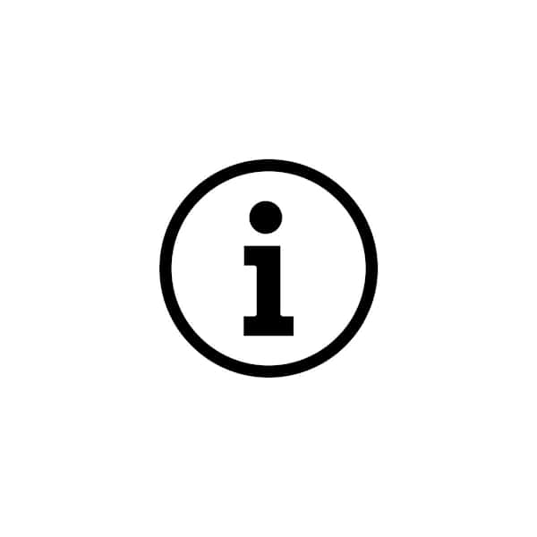 Informations Icon in schwarz