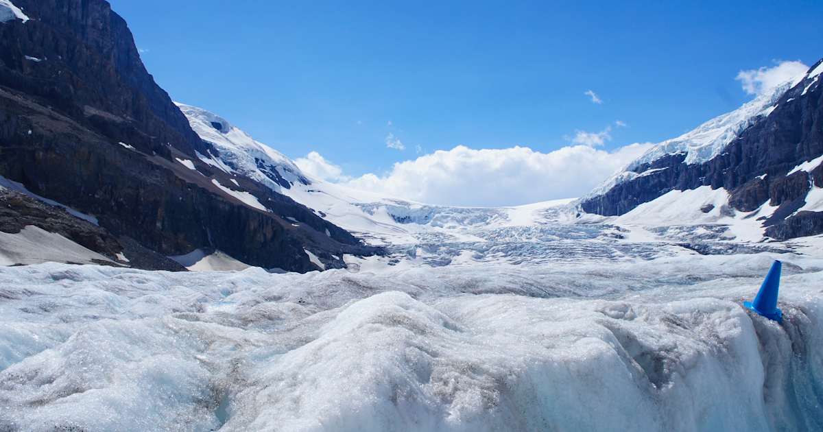 Der Columbia Icefield Gletscher in den kanadischen Rocky Mountains