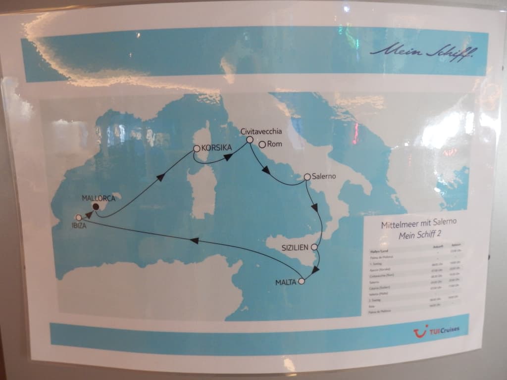 Route Mein Schiff 2 Holidaycheck