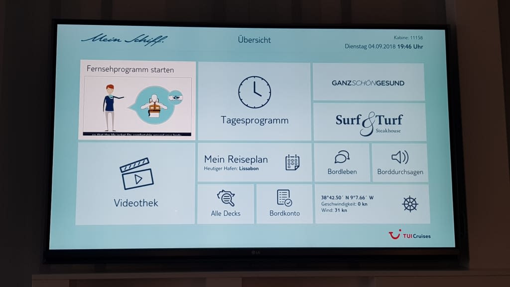 Tv In Der Kabine Mein Schiff 1 Holidaycheck