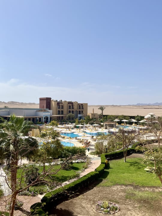 A vibrant pool area at Makadi Garden in Hurghada, perfect for a Jackie Chan-style adventure.