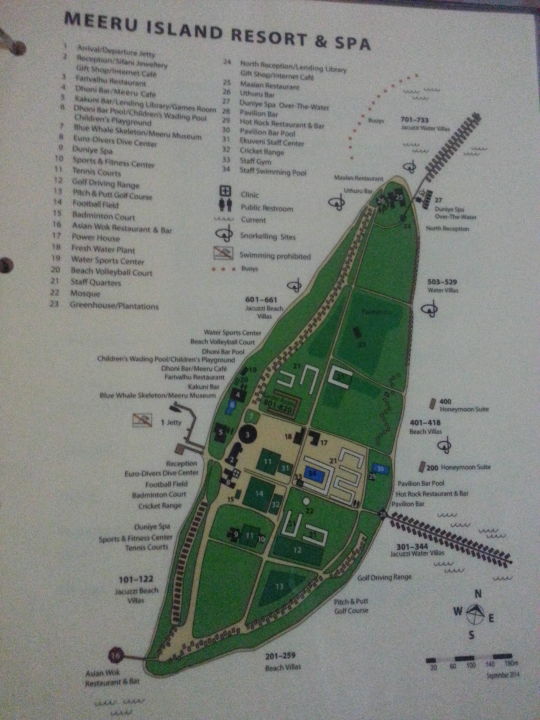 "Karte" Meeru Island Resort & Spa (Dhifushi) • HolidayCheck (Kaafu